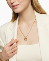 DY Elements® Dove Pendant in 18K Yellow Gold with Diamonds, 22mm